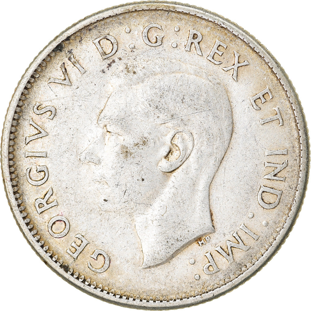 Moneda, Canadá, George VI, 25 Cents, 1944, Royal Canadian Mint, Ottawa, BC+