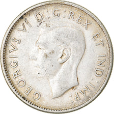 Moneda, Canadá, George VI, 25 Cents, 1944, Royal Canadian Mint, Ottawa, BC+