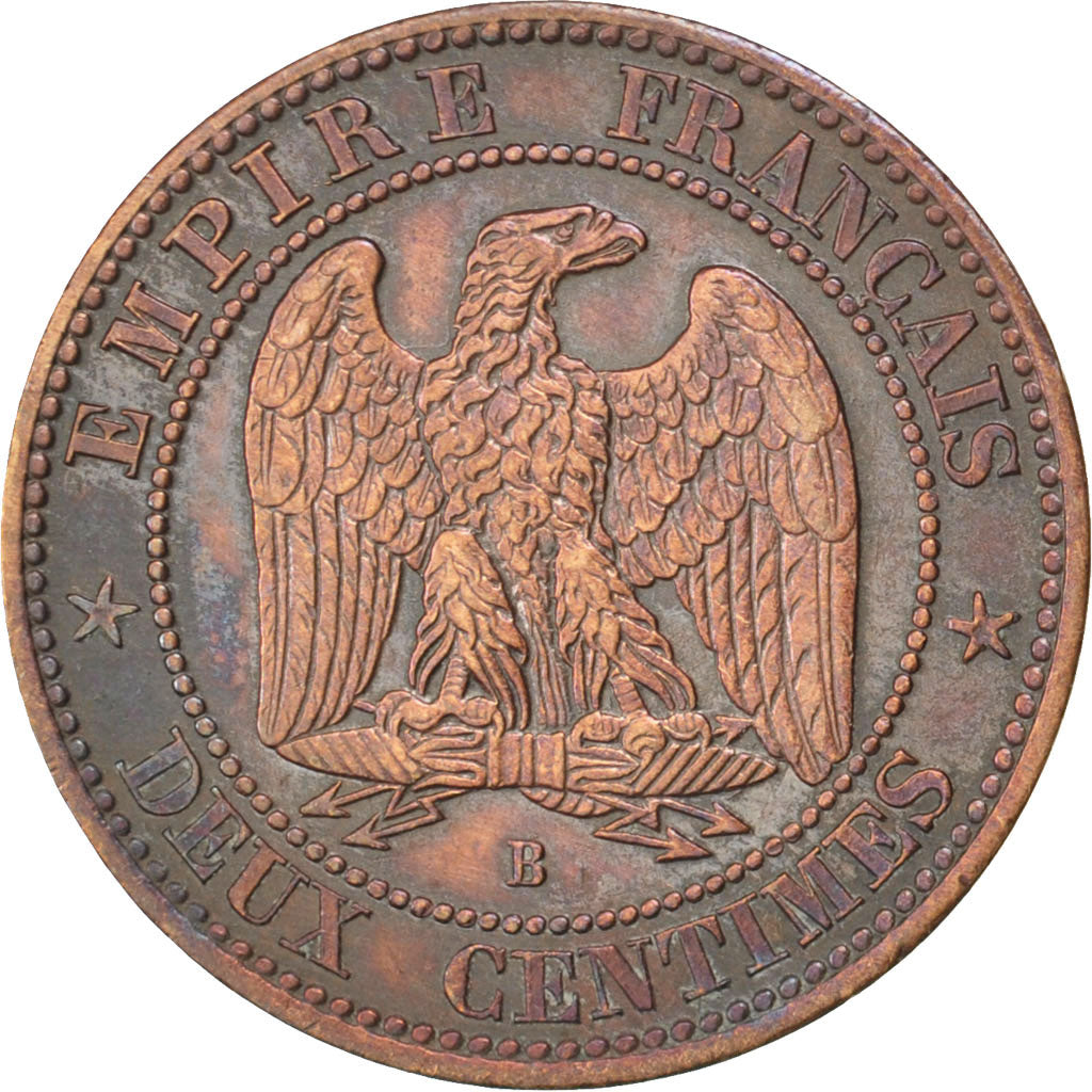 Coin, France, Napoleon III, Napoléon III, 2 Centimes, 1853, Rouen, EF(40-45)