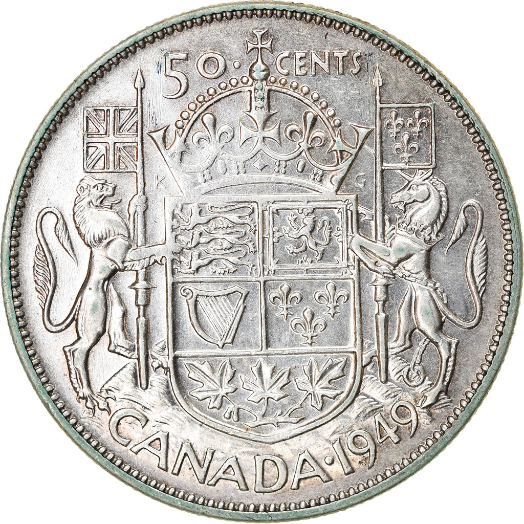 Coin, Canada, George VI, 50 Cents, 1949, Royal Canadian Mint, Ottawa, EF(40-45)