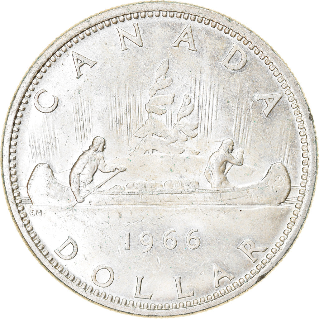 Coin, Canada, Elizabeth II, Dollar, 1966, Royal Canadian Mint, Ottawa