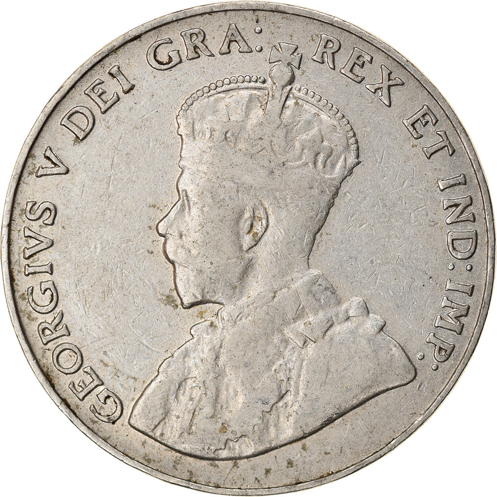 Moneda, Canadá, George V, 5 Cents, 1933, Royal Canadian Mint, Ottawa, MBC