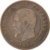 FRANCE, 2 Centimes, 1857, Rouen, KM #776.2, VF(30-35), Bronze, Gadoury #103,...