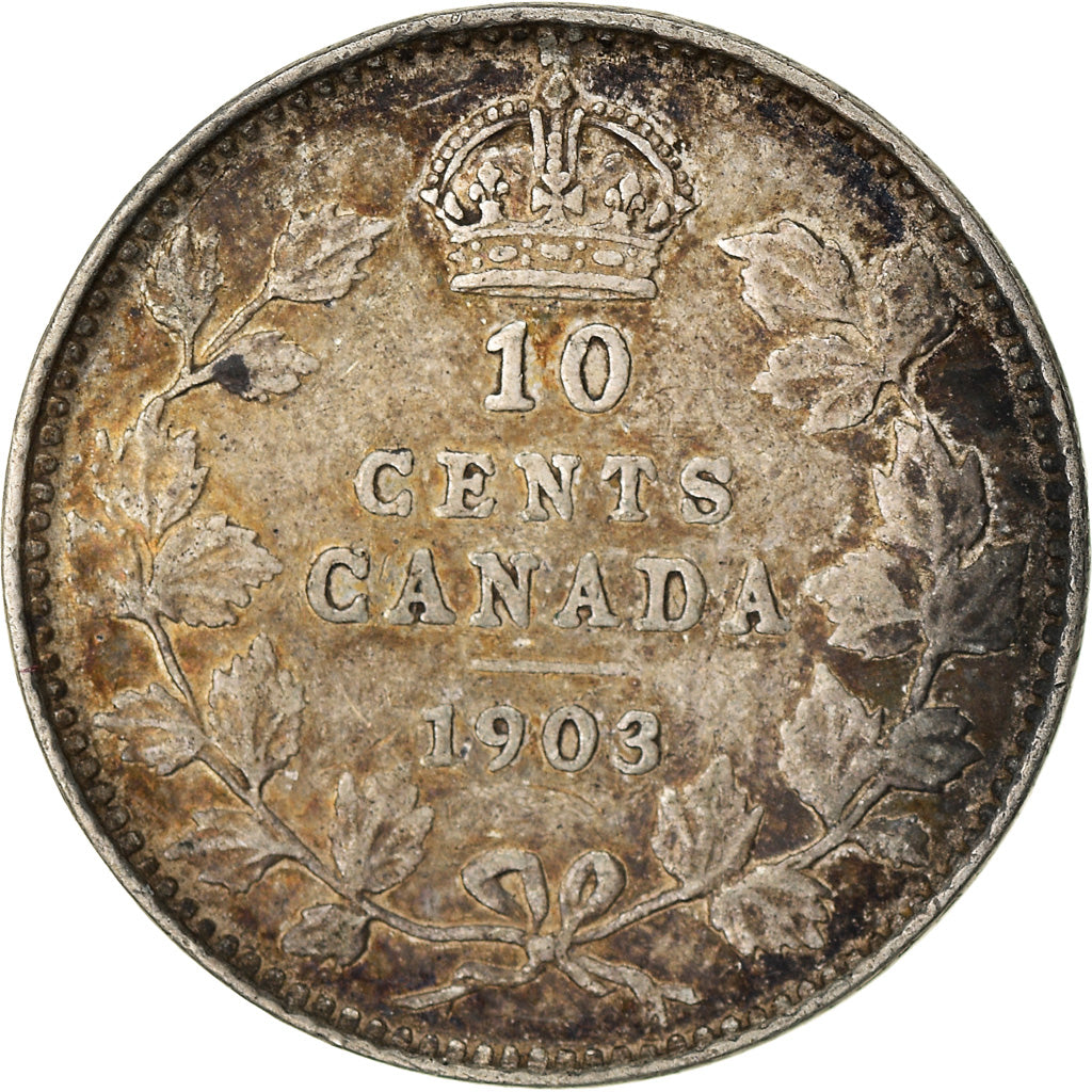 Coin, Canada, Edward VII, 10 Cents, 1903, Royal Canadian Mint, VF(20-25)