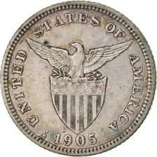 Coin, Philippines, 20 Centavos, 1905, VF(20-25), Silver, KM:166