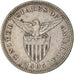 Coin, Philippines, 20 Centavos, 1905, VF(20-25), Silver, KM:166