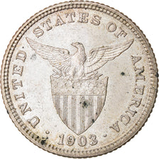 Coin, Philippines, 20 Centavos, 1903, EF(40-45), Silver, KM:166
