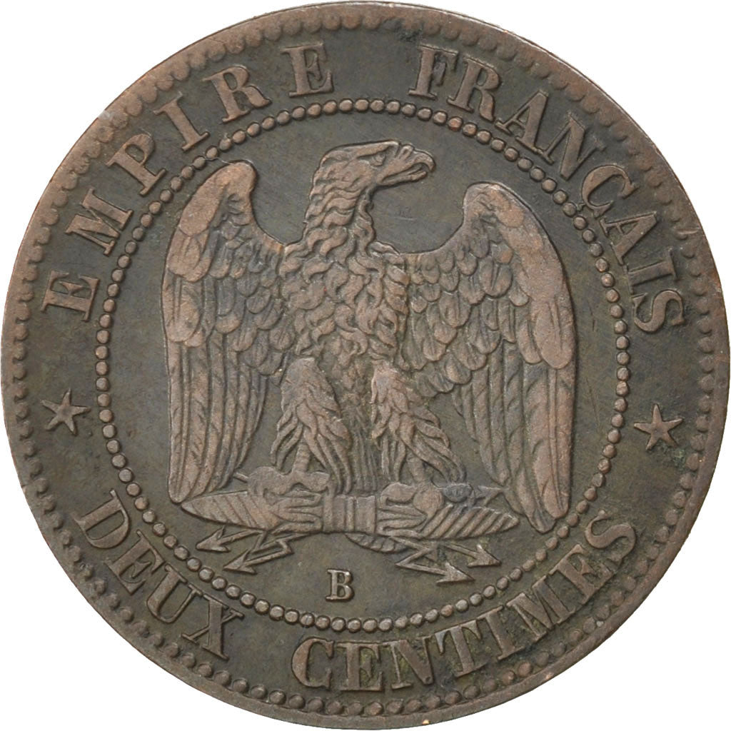 Coin, France, Napoleon III, Napoléon III, 2 Centimes, 1857, Rouen, EF(40-45)