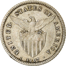 Coin, Philippines, 20 Centavos, 1907, San Francisco, EF(40-45), Silver, KM:170