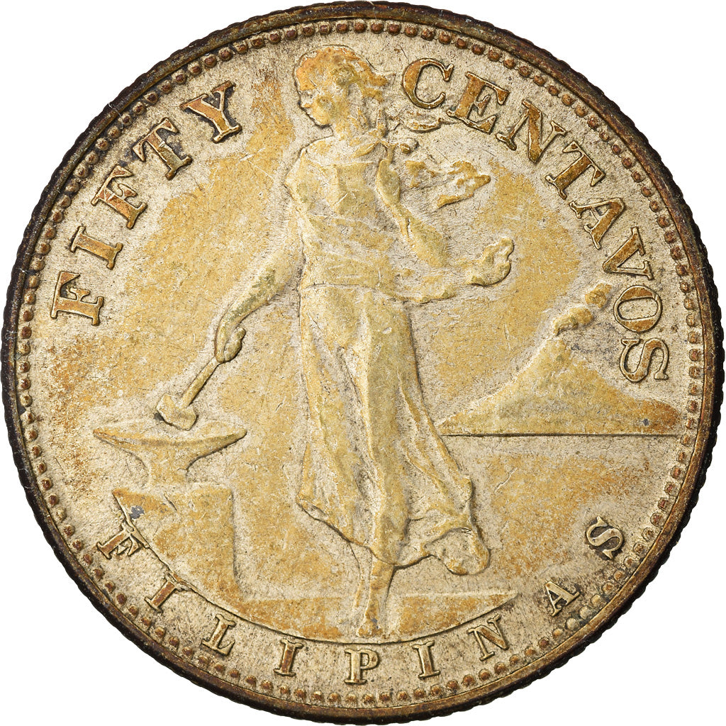 Moneta, Filipiny, 50 Centavos, 1944, EF(40-45), Srebro, KM:183