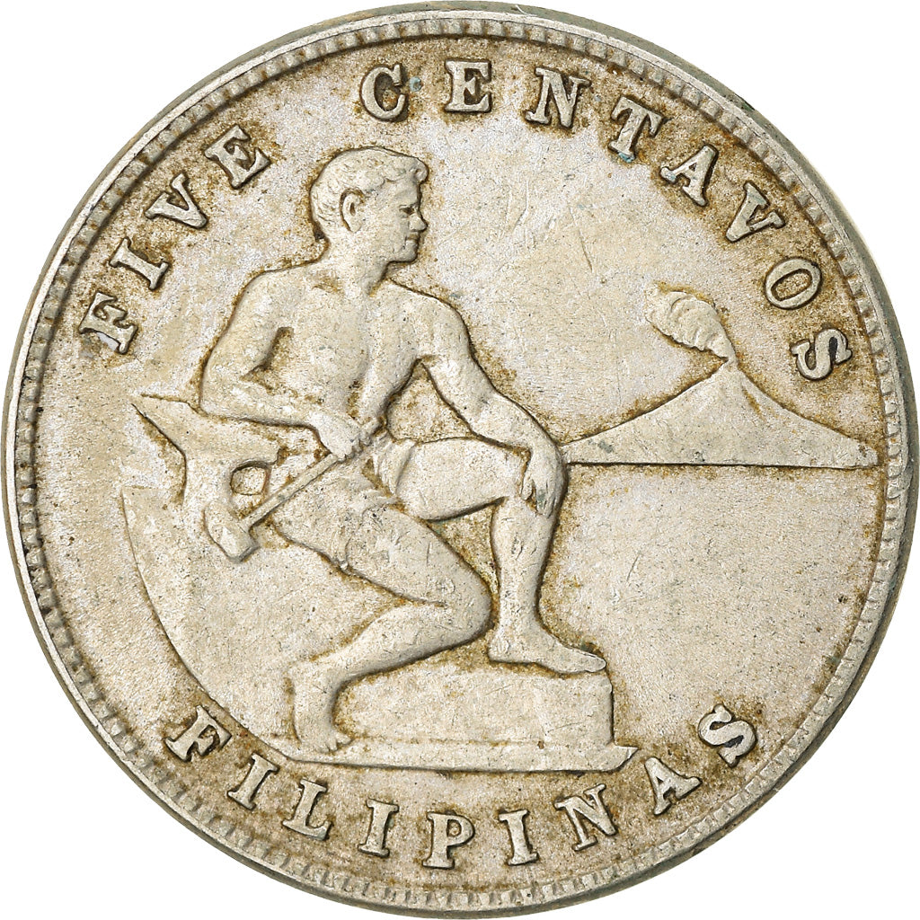 Coin, Philippines, 5 Centavos, 1944, EF(40-45), Copper-Nickel-Zinc, KM:180a