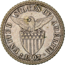 Moneta, Filipiny, 10 Centavos, 1907, EF(40-45), Srebro, KM:169