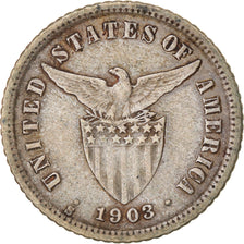 Coin, Philippines, 10 Centavos, 1903, VF(30-35), Silver, KM:165
