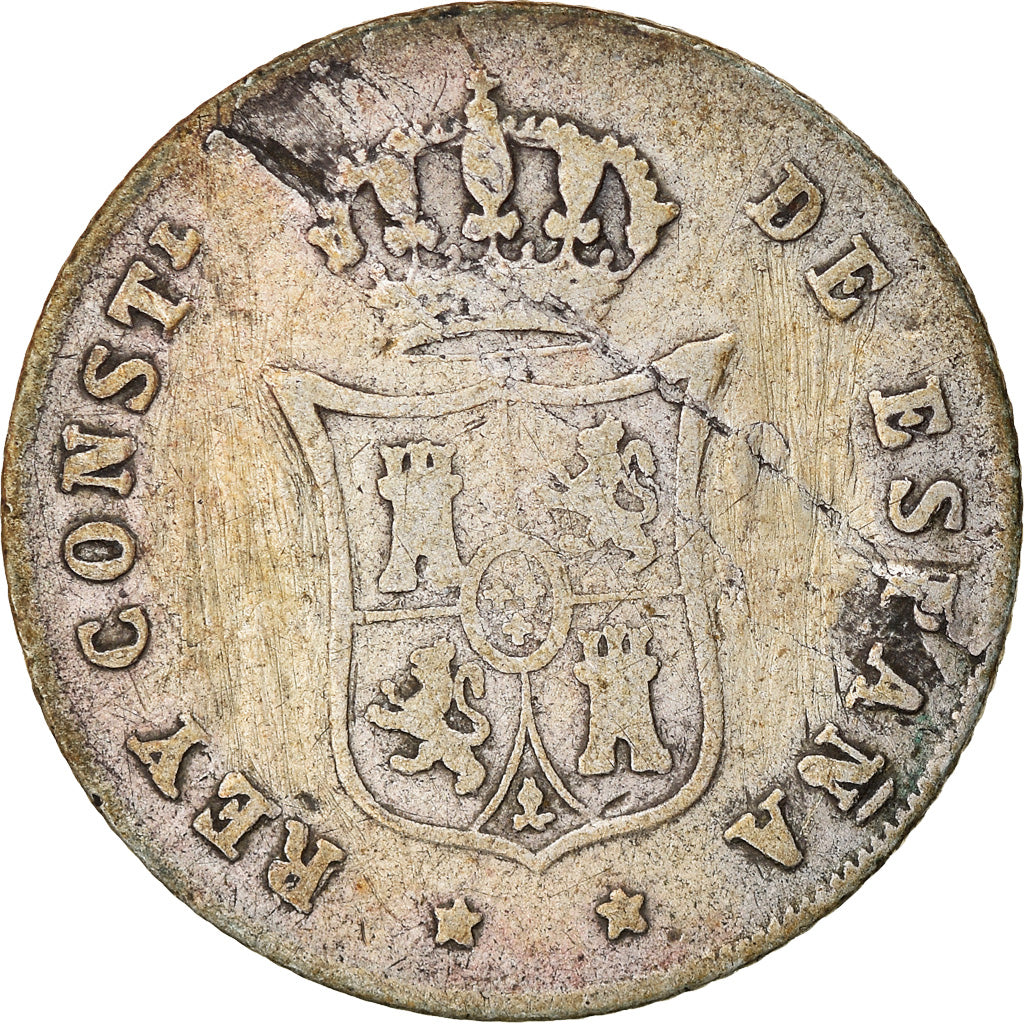 Coin, Philippines, 10 Centimos, 1882, VF(20-25), Silver, KM:148