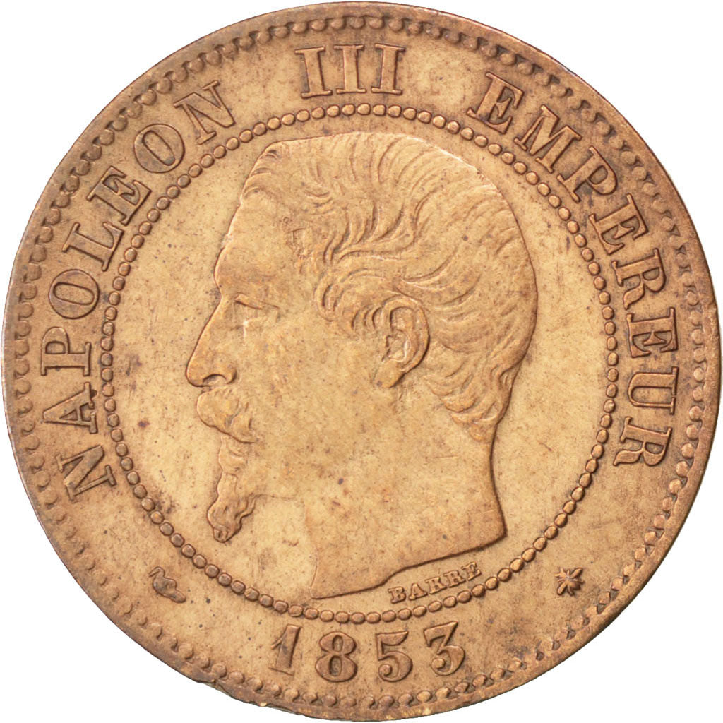 Second Empire, 2 Centimes Napoléon III tête nue 1853 BB, KM 776.3
