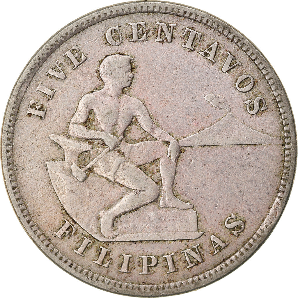 Coin, Philippines, 5 Centavos, 1904, VF(30-35), Copper-nickel, KM:164