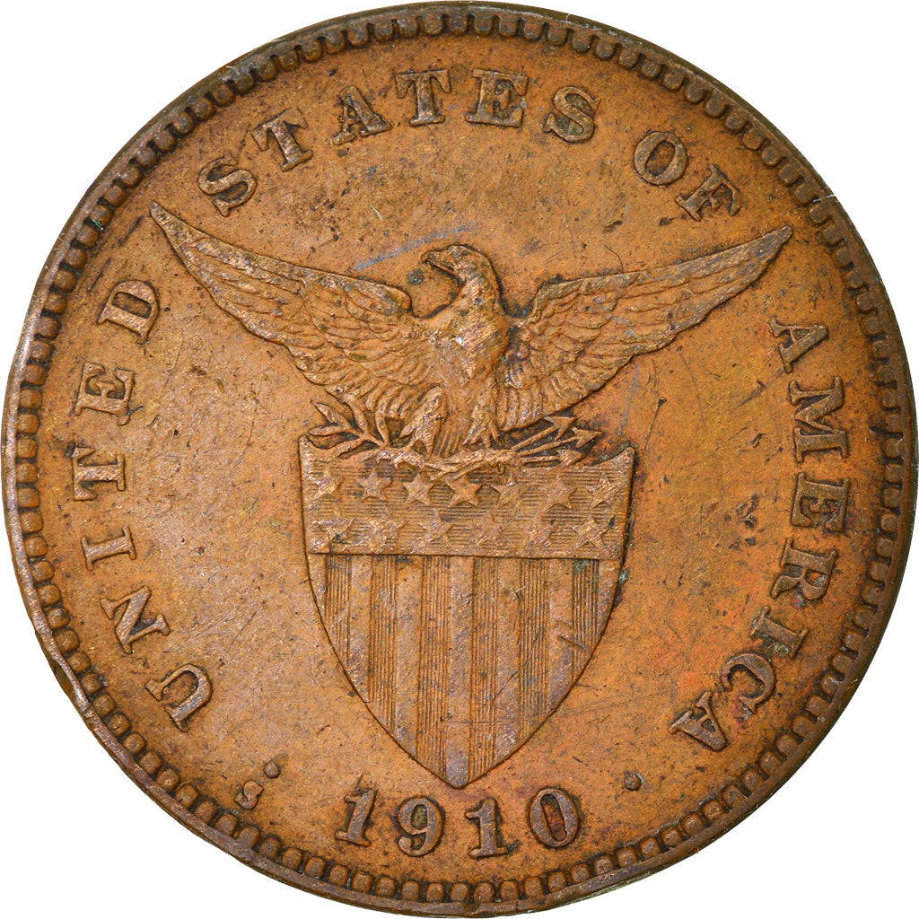 Coin, Philippines, Centavo, 1910, VF(30-35), Bronze, KM:163