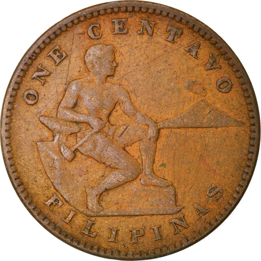 Coin, Philippines, Centavo, 1910, VF(30-35), Bronze, KM:163
