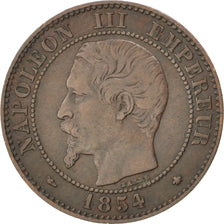 Moneda, Francia, Napoleon III, Napoléon III, 2 Centimes, 1854, Strasbourg, MBC
