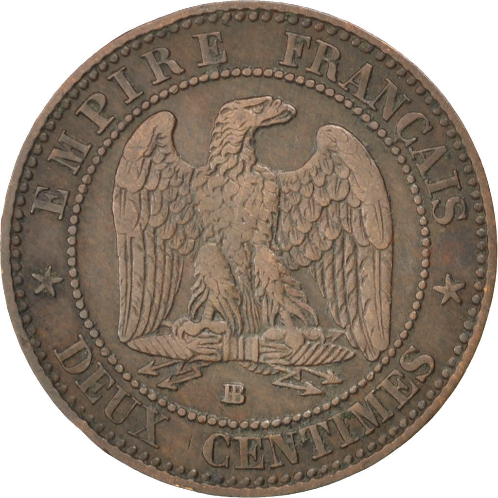 Coin, France, Napoleon III, Napoléon III, 2 Centimes, 1854, Strasbourg