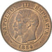 FRANCE, Napoléon III, 2 Centimes, 1854, Strasbourg, KM #776.3, graded, PCGS, M..