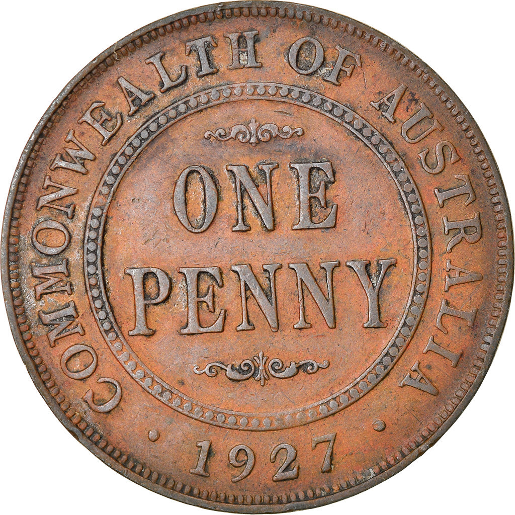 Coin, Australia, George V, Penny, 1927, EF(40-45), Bronze, KM:23