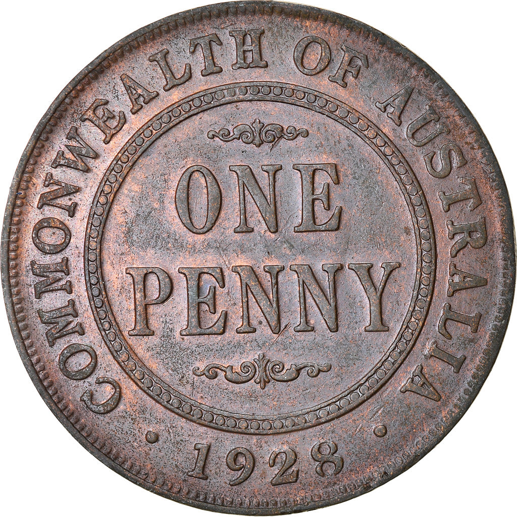 Coin, Australia, George V, Penny, 1928, EF(40-45), Bronze, KM:23