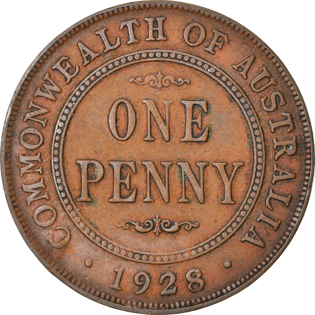 Moneta, Australia, George V, Penny, 1928, BB, Bronzo, KM:23