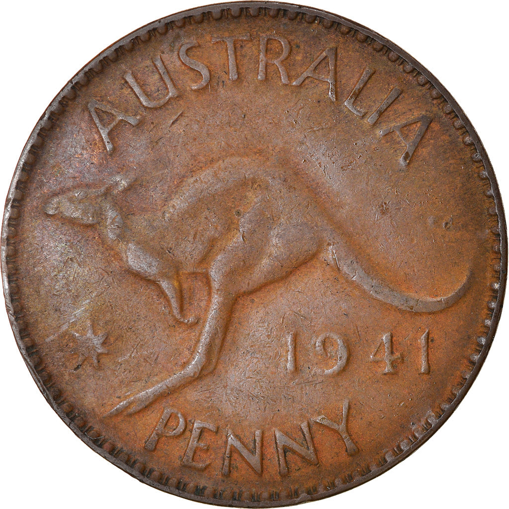 Coin, Australia, George VI, Penny, 1941, VF(30-35), Bronze, KM:36