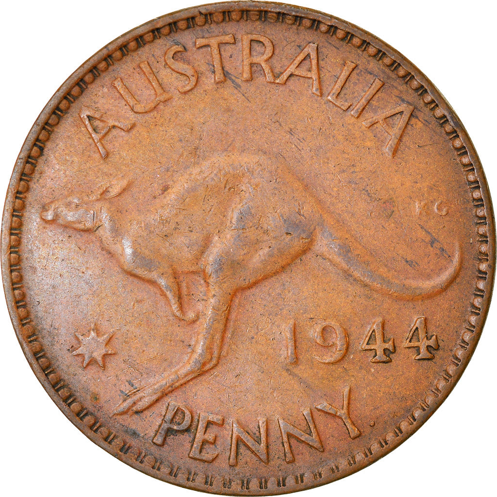 Coin, Australia, George VI, Penny, 1944, EF(40-45), Bronze, KM:36