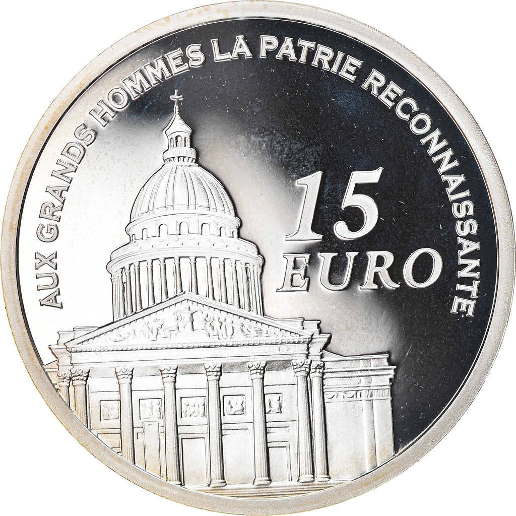 France, Panthéon, 15 Euro, 2007, Proof, MS(65-70), Silver, KM:A1450