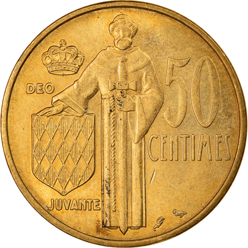 Monnaie, Monaco, Rainier III, 50 Centimes, 1962, SUP, Aluminum-Bronze