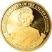 Reino Unido, medalla, One Crown, Elisabethh II, 1997, SC, Copper Gilt