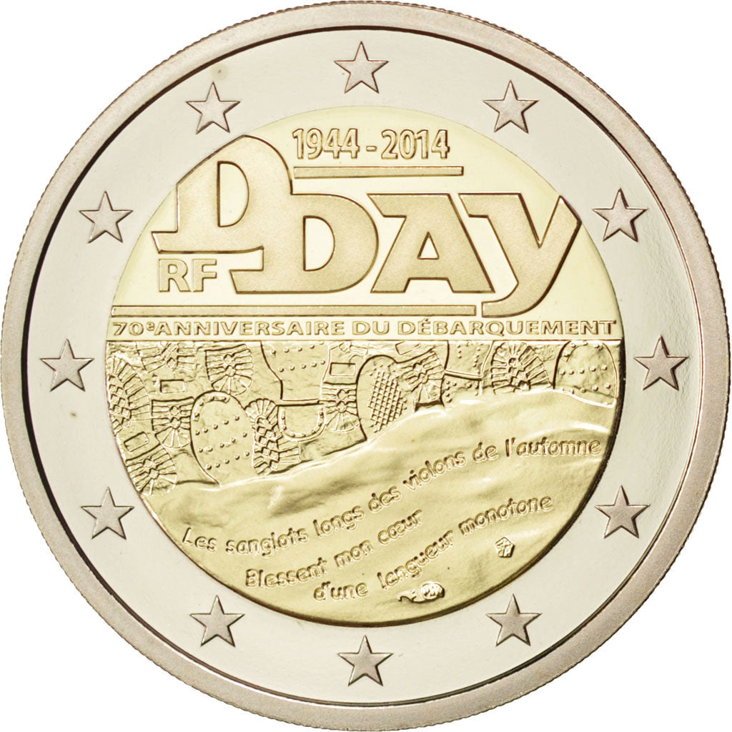 France, 2 Euro, 2014, MS(65-70), Copper-nickel, 0.00