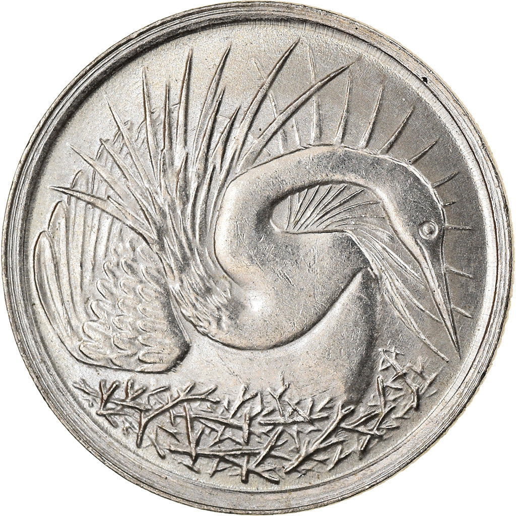 Moneta, Singapur, 5 Cents, 1976, Singapore Mint, AU(55-58), Miedź-Nikiel, KM:2