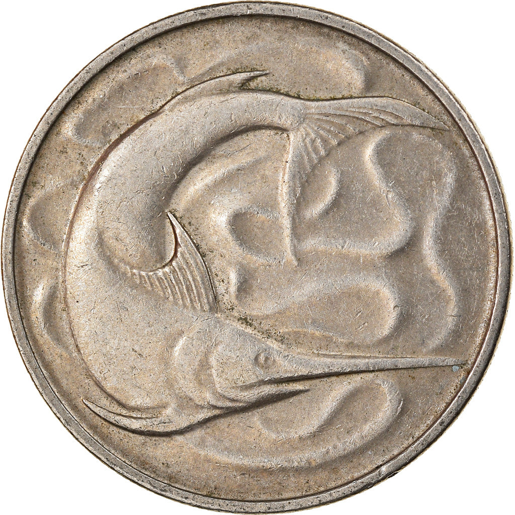 Coin, Singapore, 20 Cents, 1971, Singapore Mint, EF(40-45), Copper-nickel, KM:4