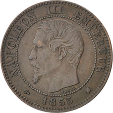 Second Empire, 2 Centimes Napoléon III tête nue 1855 K ancre, KM 776.5
