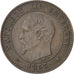 Second Empire, 2 Centimes Napoléon III tête nue 1855 K ancre, KM 776.5