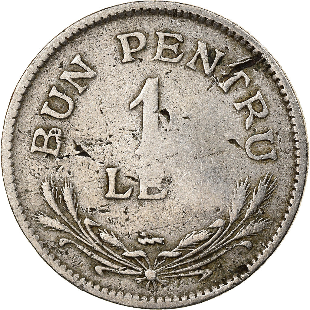 Coin, Romania, Ferdinand I, Leu, 1924, VF(20-25), Copper-nickel, KM:46