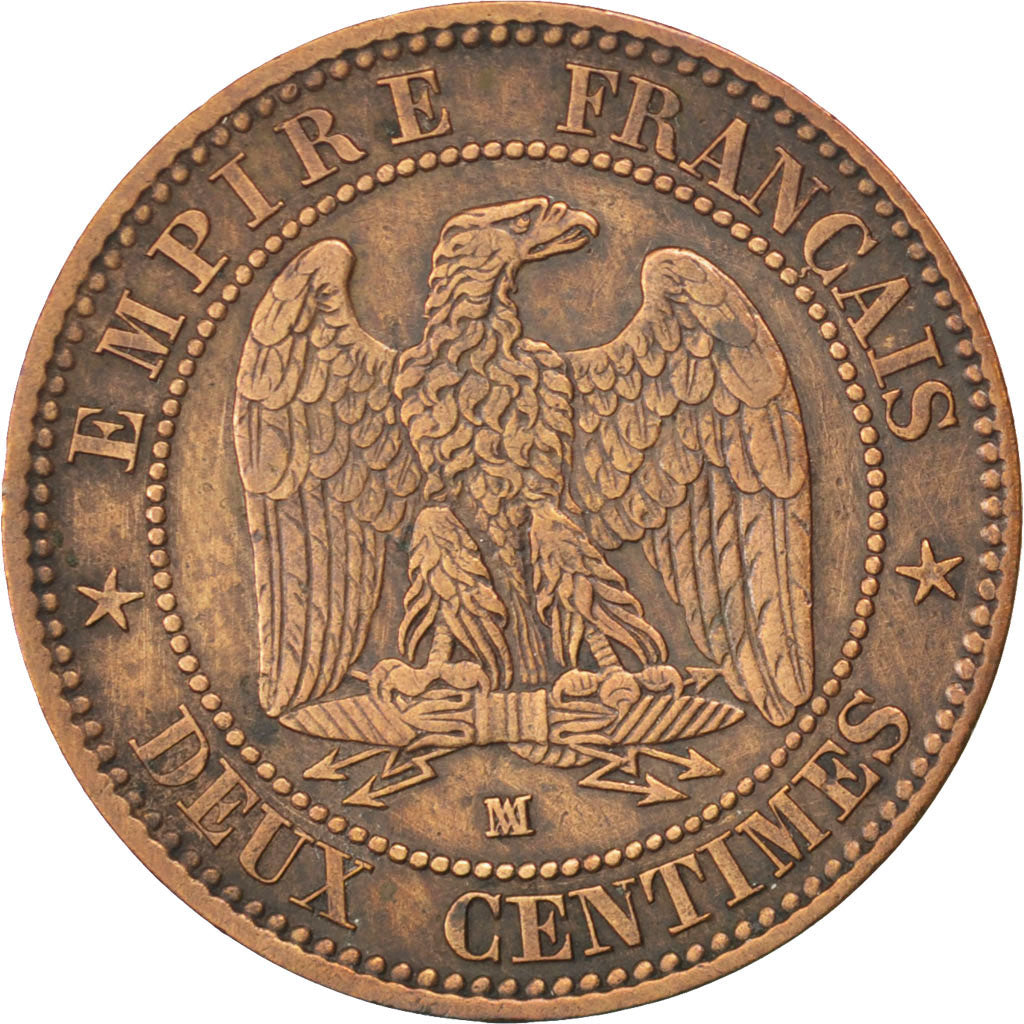 Monnaie, France, Napoleon III, Napoléon III, 2 Centimes, 1856, Marseille, TB+
