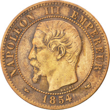 FRANCE, Napoléon III, 2 Centimes, 1854, Lille, KM #776.7, VF(30-35), Bronze, G..