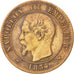 FRANCE, Napoléon III, 2 Centimes, 1854, Lille, KM #776.7, VF(30-35), Bronze, G..