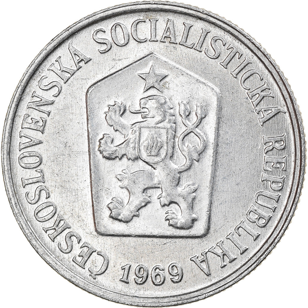 Münze, Tschechoslowakei, 10 Haleru, 1969, SS, Aluminium, KM:49.1