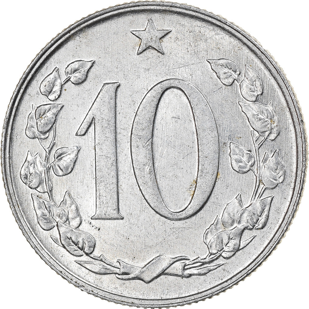 Münze, Tschechoslowakei, 10 Haleru, 1969, SS, Aluminium, KM:49.1