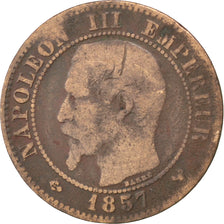 Moneta, Francia, Napoleon III, Napoléon III, 2 Centimes, 1857, Lille, B+