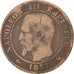 Moneta, Francia, Napoleon III, Napoléon III, 2 Centimes, 1857, Lille, B+