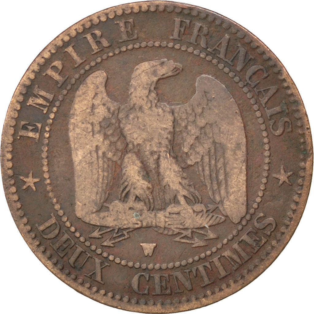 Moneta, Francia, Napoleon III, Napoléon III, 2 Centimes, 1857, Lille, B+