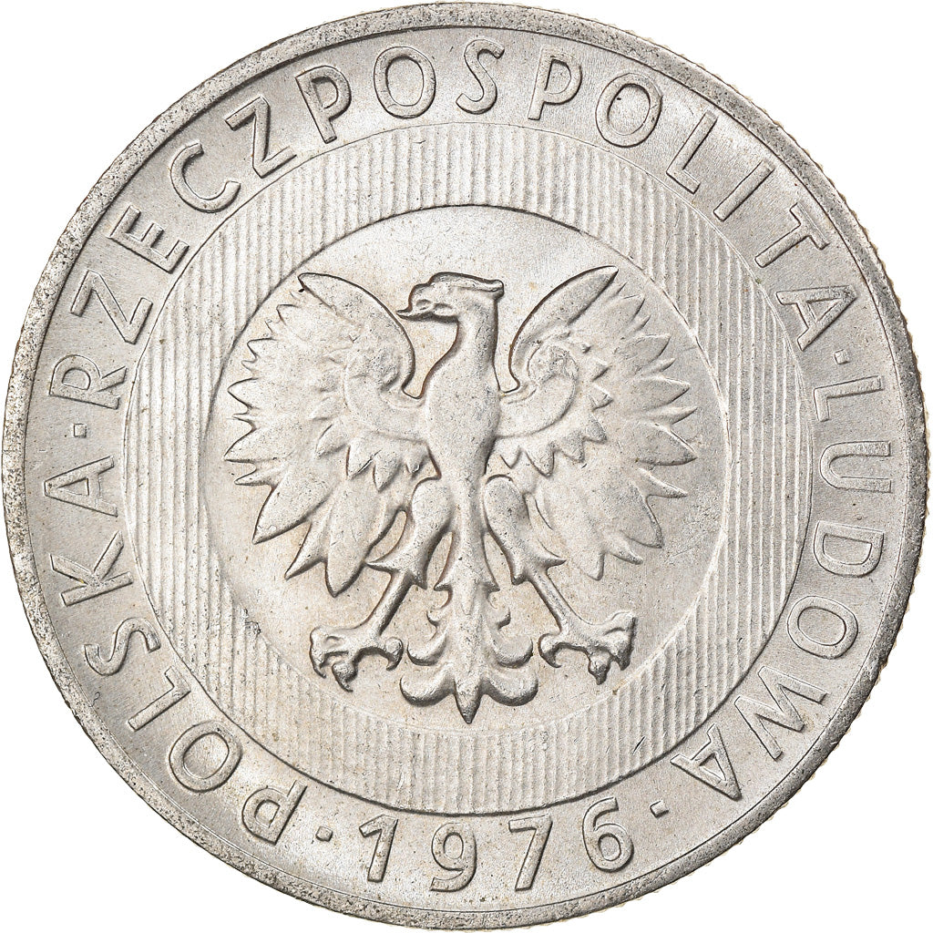 Coin, Poland, 20 Zlotych, 1976, AU(55-58), Copper-nickel, KM:67