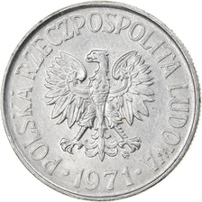 Moneta, Polska, 50 Groszy, 1971, Warsaw, EF(40-45), Aluminium, KM:48.1