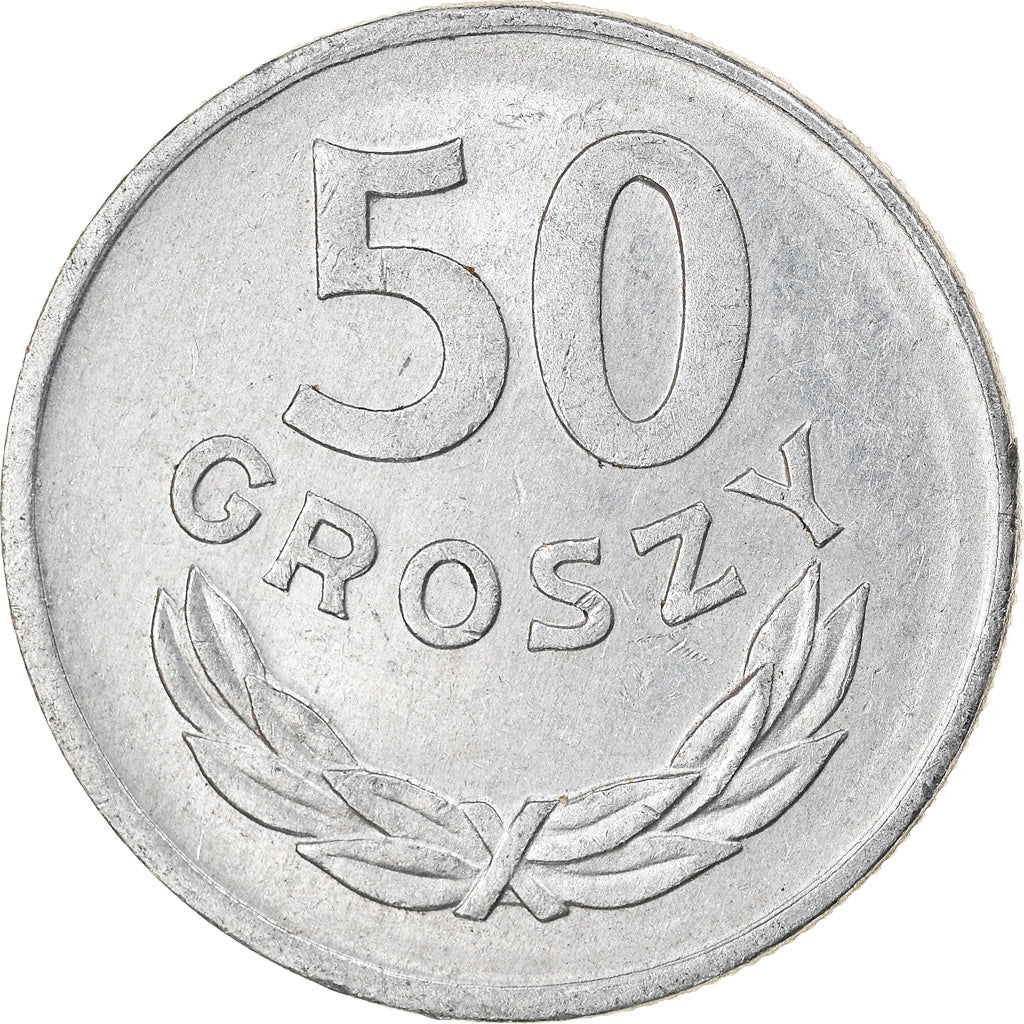 Moneta, Polska, 50 Groszy, 1971, Warsaw, EF(40-45), Aluminium, KM:48.1